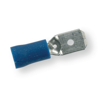 Kabelsko flatstift 2507 H blå 3320 6,3 mm